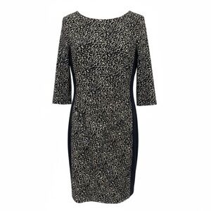 Lauren Ralph Lauren Animal Print Black and Cream Dress